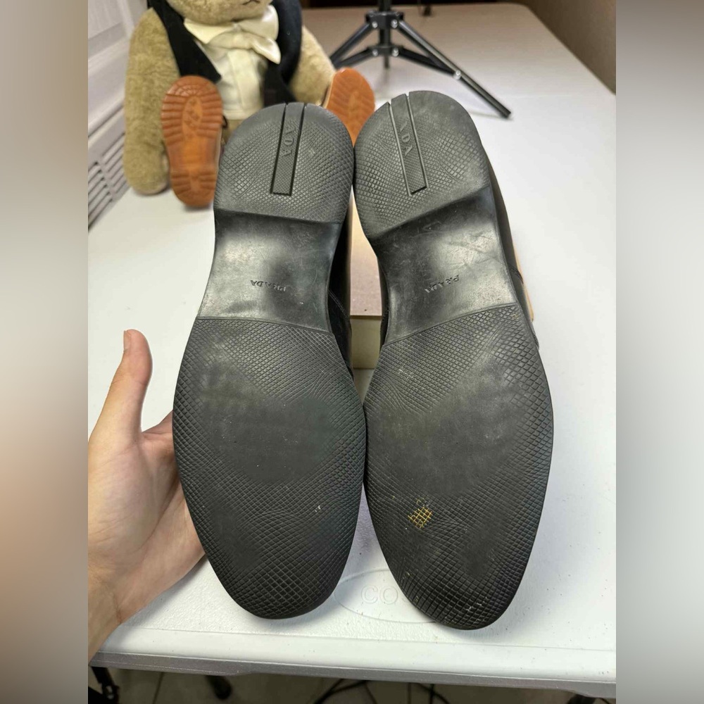 PRADA Milano Black Leather Driver Loafers Size US 9.5 / UK 8.5 - Picture 6 of 15